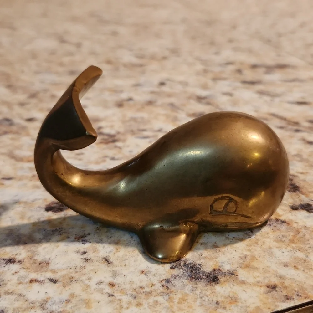 Vintage Brass Whale - Picture 3 of 7